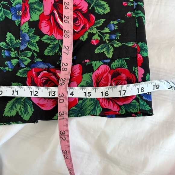 JOU JOU VINTAGE 80s Floral Oversized Longline Pocketed Shoulder Pad Blazer Small - Picture 11 of 16